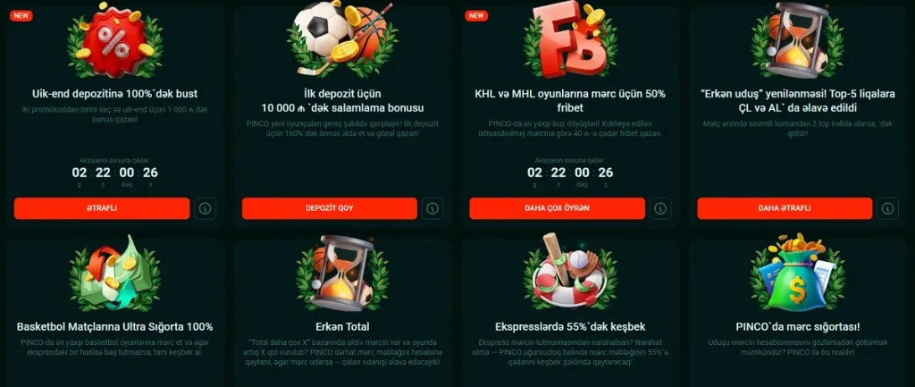 pinco kazino bonus